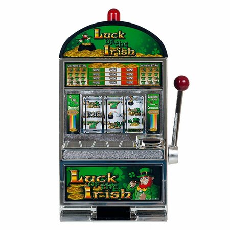 EASY-TO-ORGANIZE 15 in. Luck of the Irish Slot Machine Bank EA3855353